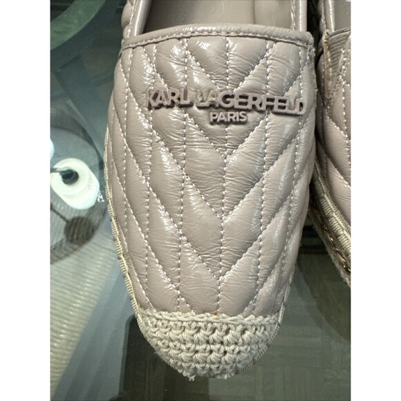 Karl Lagerfeld Quilted Beige Loafers - Picture 3 of 15